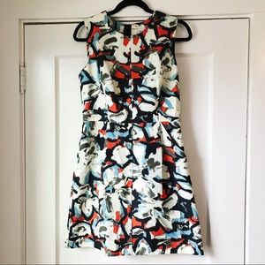 Abstract floral minidress